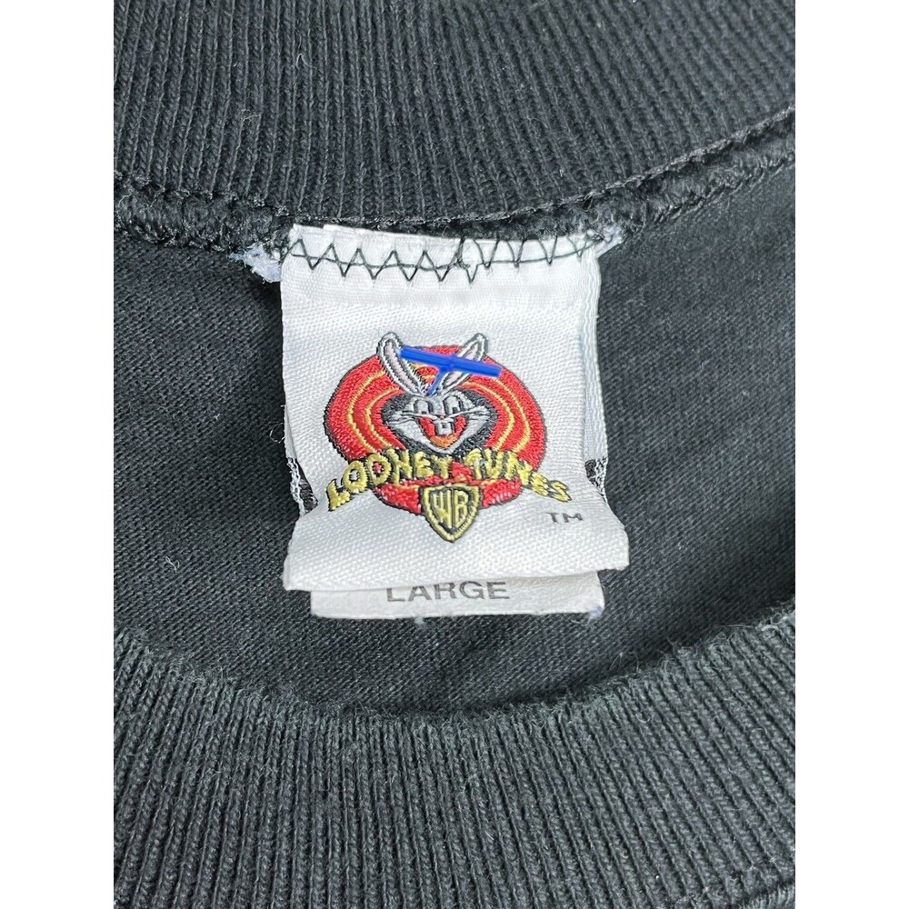 Vintage 90s Looney Tunes Tweety Bird Whatever Tee Shirt 1997 Size Large Black - Picture 4 of 10